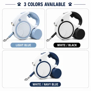 Led Light-Up Dog Leash Safe Traveling 5m Retractable Pet Leashes
